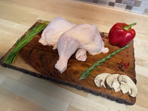 Two chicken leg quarters