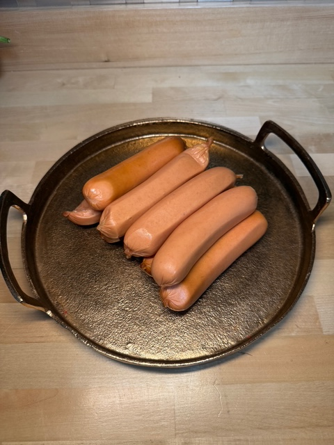 A plate full of old fashioned franks