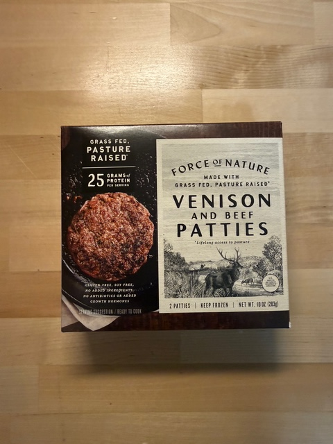 Force of Nature Branded Venison Patties