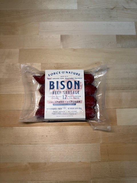 Force of Nature Branded Bison Beef Sausages
