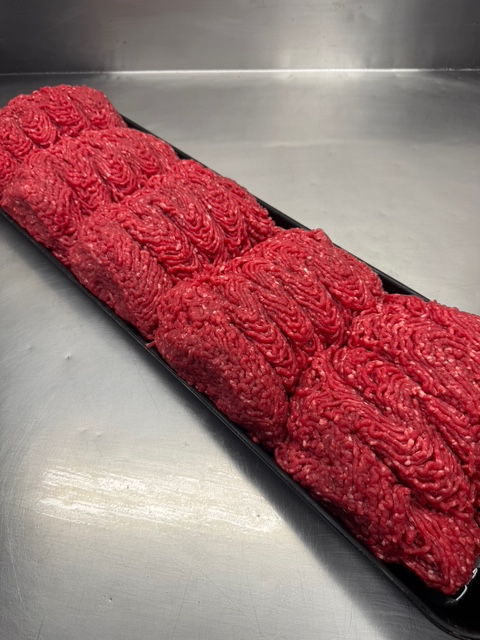 A tray of extra lean ground beef. Has less than 5% fat content.