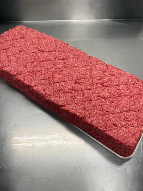 A tray of ground beef