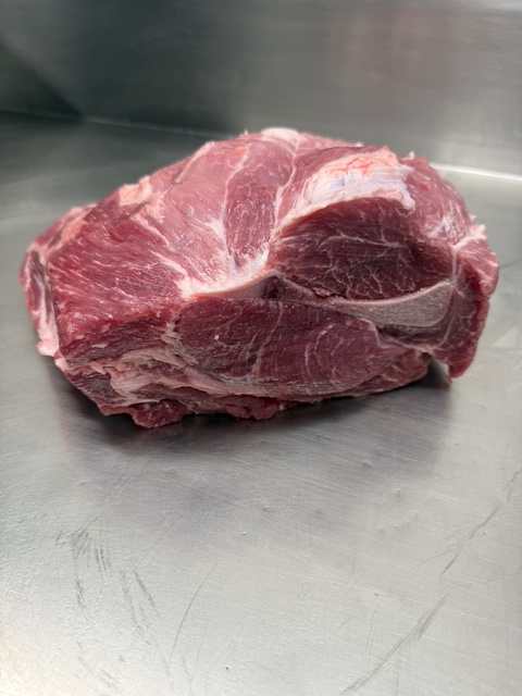 A six pound bone in pork shoulder roast