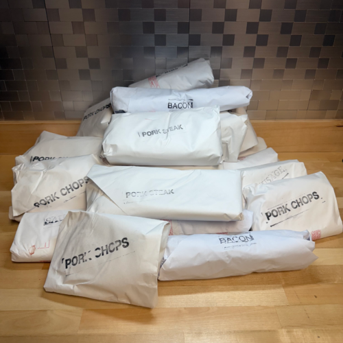 A pile of assorted meats for the Pork Pack