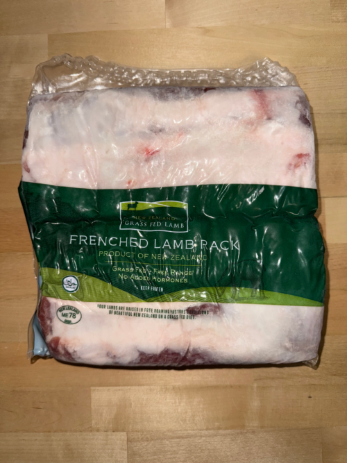 Frenched Lamb Rack. A product of New Zealand